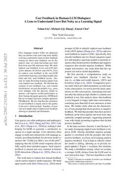 User Feedback in Human-LLM Dialogues: A Lens to Understand Users But Noisy as a Learning Signal