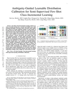 Ambiguity-Guided Learnable Distribution Calibration for Semi-Supervised Few-Shot Class-Incremental Learning