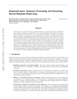 SequenceLayers: Sequence Processing and Streaming Neural Networks Made Easy