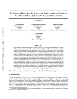 Designing Dynamic Pricing for Bike-sharing Systems via Differentiable Agent-based Simulation