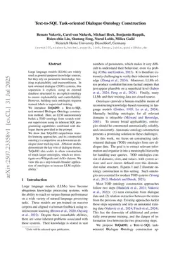 Text-to-SQL Task-oriented Dialogue Ontology Construction