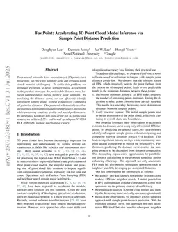 FastPoint: Accelerating 3D Point Cloud Model Inference via Sample Point Distance Prediction