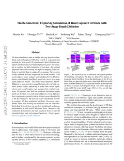 Stable-Sim2Real: Exploring Simulation of Real-Captured 3D Data with Two-Stage Depth Diffusion