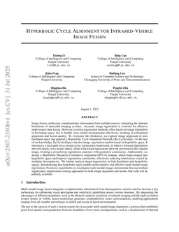 Hyperbolic Cycle Alignment for Infrared-Visible Image Fusion