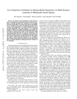 User Experience Estimation in Human-Robot Interaction Via Multi-Instance Learning of Multimodal Social Signals