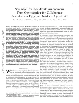 Semantic Chain-of-Trust: Autonomous Trust Orchestration for Collaborator Selection via Hypergraph-Aided Agentic AI