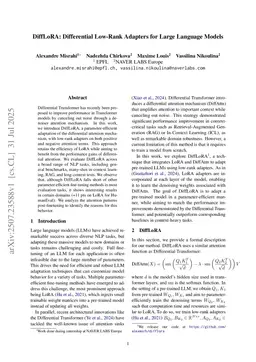 DiffLoRA: Differential Low-Rank Adapters for Large Language Models