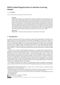 SHAP-Guided Regularization in Machine Learning Models
