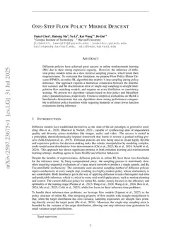 One-Step Flow Policy Mirror Descent