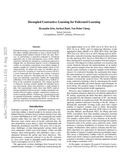 Decoupled Contrastive Learning for Federated Learning