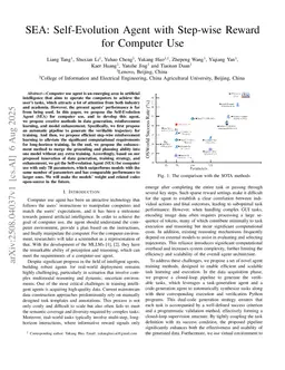 SEA: Self-Evolution Agent with Step-wise Reward for Computer Use