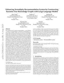 Enhancing Serendipity Recommendation System by Constructing Dynamic User Knowledge Graphs with Large Language Models