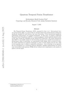 Quantum Temporal Fusion Transformer