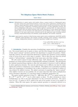 The Ubiquitous Sparse Matrix-Matrix Products