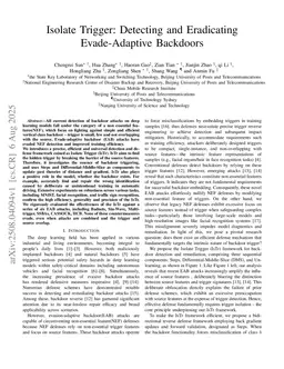 Isolate Trigger: Detecting and Eliminating Adaptive Backdoor Attacks