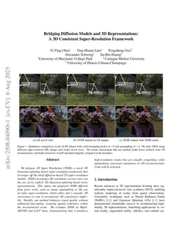 Bridging Diffusion Models and 3D Representations: A 3D Consistent Super-Resolution Framework