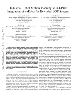 Industrial Robot Motion Planning with GPUs: Integration of cuRobo for Extended DOF Systems