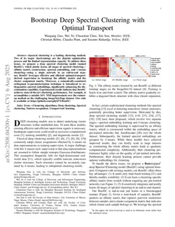 Bootstrap Deep Spectral Clustering with Optimal Transport