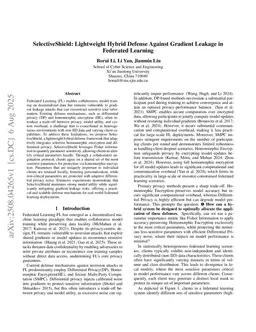 SelectiveShield: Lightweight Hybrid Defense Against Gradient Leakage in Federated Learning