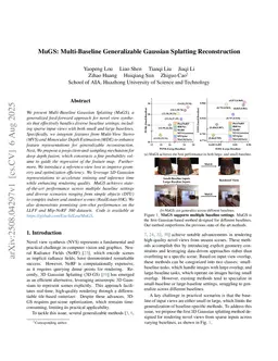 MuGS: Multi-Baseline Generalizable Gaussian Splatting Reconstruction