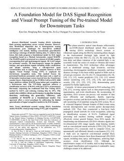 A Foundation Model for DAS Signal Recognition and Visual Prompt Tuning of the Pre-trained Model for Downstream Tasks