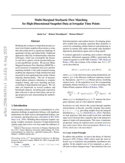 Multi-Marginal Stochastic Flow Matching for High-Dimensional Snapshot Data at Irregular Time Points