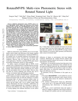 RotatedMVPS: Multi-view Photometric Stereo with Rotated Natural Light
