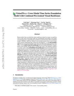 VisionTS++: Cross-Modal Time Series Foundation Model with Continual Pre-trained Vision Backbones