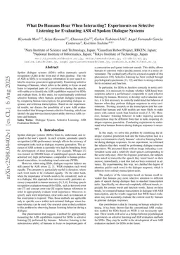 What Do Humans Hear When Interacting? Experiments on Selective Listening for Evaluating ASR of Spoken Dialogue Systems