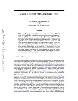 Causal Reflection with Language Models