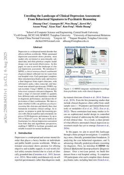 Unveiling the Landscape of Clinical Depression Assessment: From Behavioral Signatures to Psychiatric Reasoning