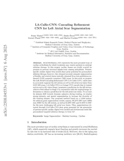 LA-CaRe-CNN: Cascading Refinement CNN for Left Atrial Scar Segmentation
