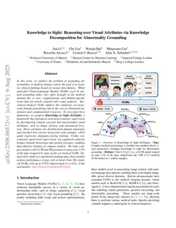 Knowledge to Sight: Reasoning over Visual Attributes via Knowledge Decomposition for Abnormality Grounding