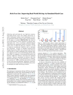 RoboTron-Sim: Improving Real-World Driving via Simulated Hard-Case