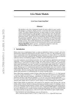 Live Music Models