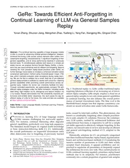 GeRe: Towards Efficient Anti-Forgetting in Continual Learning of LLM via General Samples Replay