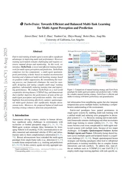 TurboTrain: Towards Efficient and Balanced Multi-Task Learning for Multi-Agent Perception and Prediction