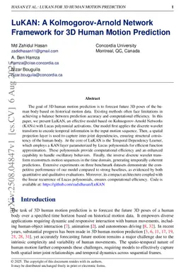 LuKAN: A Kolmogorov-Arnold Network Framework for 3D Human Motion Prediction