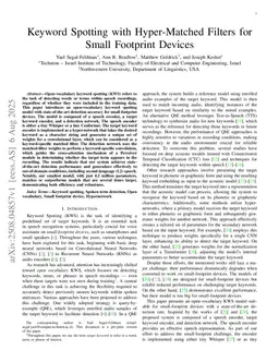 Keyword Spotting with Hyper-Matched Filters for Small Footprint Devices