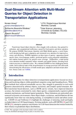 Dual-Stream Attention with Multi-Modal Queries for Object Detection in Transportation Applications
