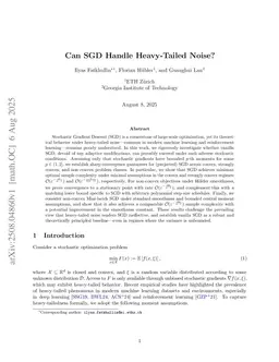 Can SGD Handle Heavy-Tailed Noise?