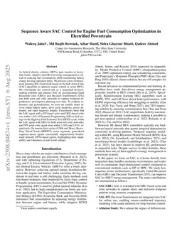 Sequence Aware SAC Control for Engine Fuel Consumption Optimization in Electrified Powertrain