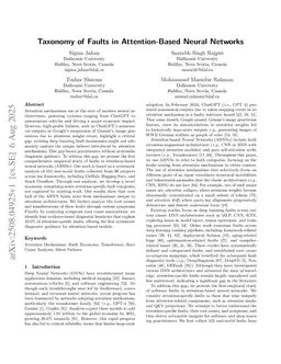 Why Attention Fails: A Taxonomy of Faults in Attention-Based Neural Networks