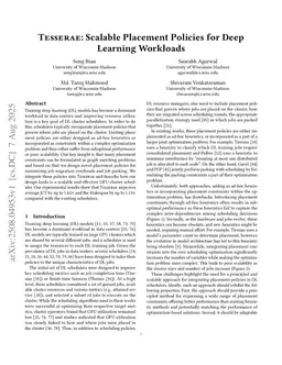 Tesserae: Scalable Placement Policies for Deep Learning Workloads