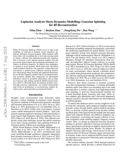 Laplacian Analysis Meets Dynamics Modelling: Gaussian Splatting for 4D Reconstruction