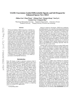 UGOD: Uncertainty-Guided Differentiable Opacity and Soft Dropout for Enhanced Sparse-View 3DGS