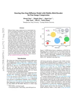 Steering One-Step Diffusion Model with Fidelity-Rich Decoder for Fast Image Compression