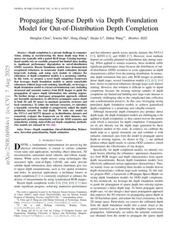 Propagating Sparse Depth via Depth Foundation Model for Out-of-Distribution Depth Completion