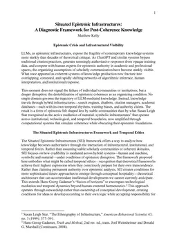 Situated Epistemic Infrastructures: A Diagnostic Framework for Post-Coherence Knowledge