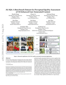 AU-IQA: A Benchmark Dataset for Perceptual Quality Assessment of AI-Enhanced User-Generated Content